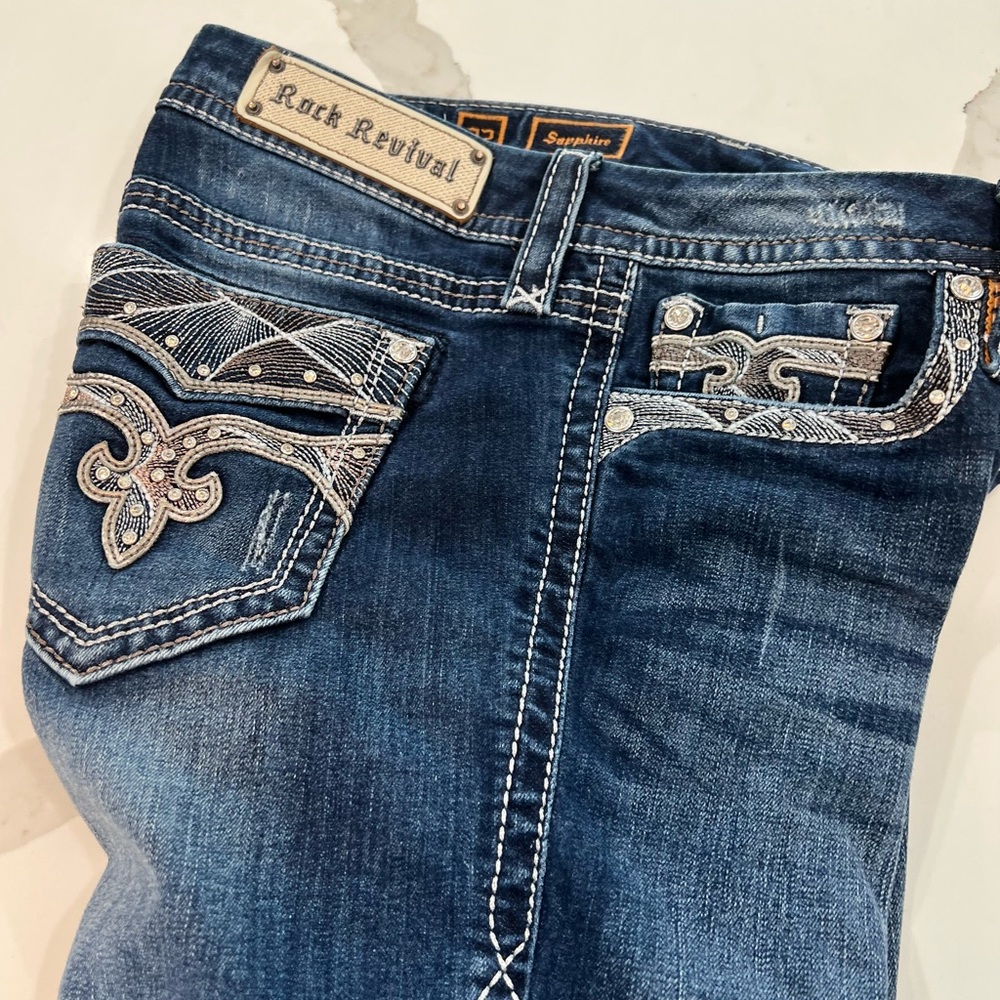 Rock Revival Sapphire Boot Jeans Sz 32 X 34/35